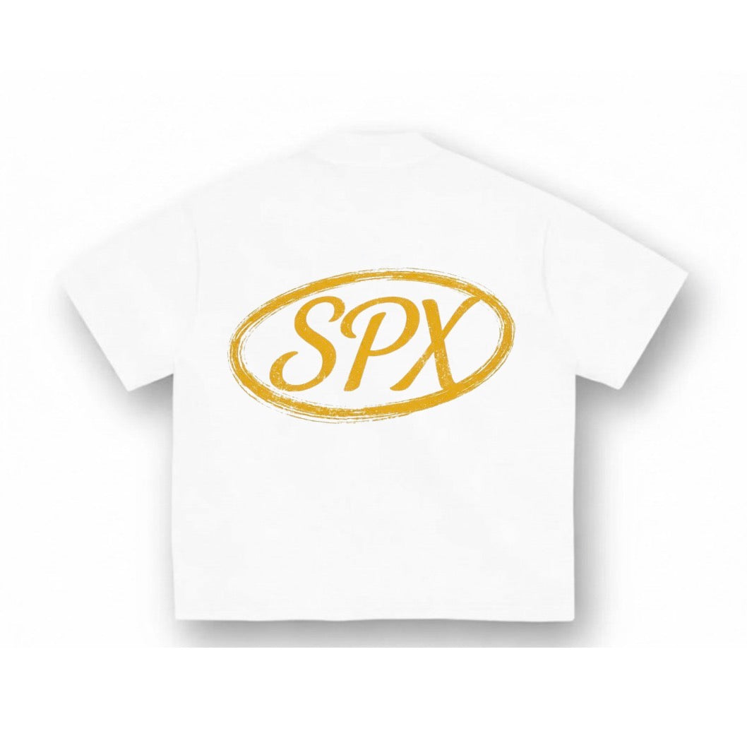 SPX T-SHIRT WIT/GEEL
