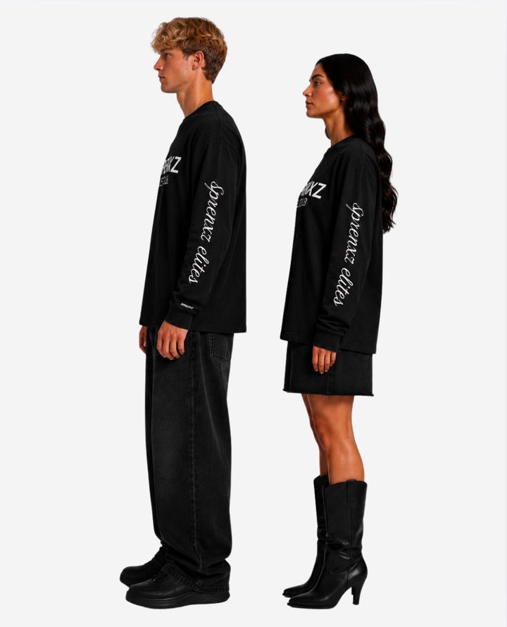 12345 SCHWARZ/WEISS LANGARM-SHIRT