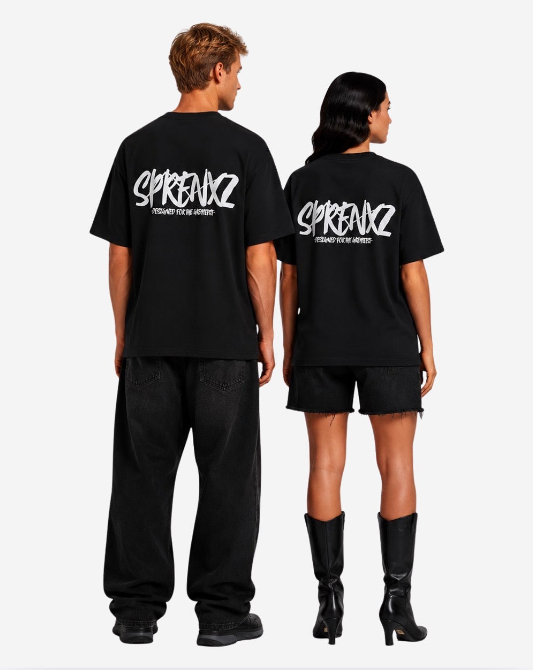 ZWART/WIT T-SHIRT