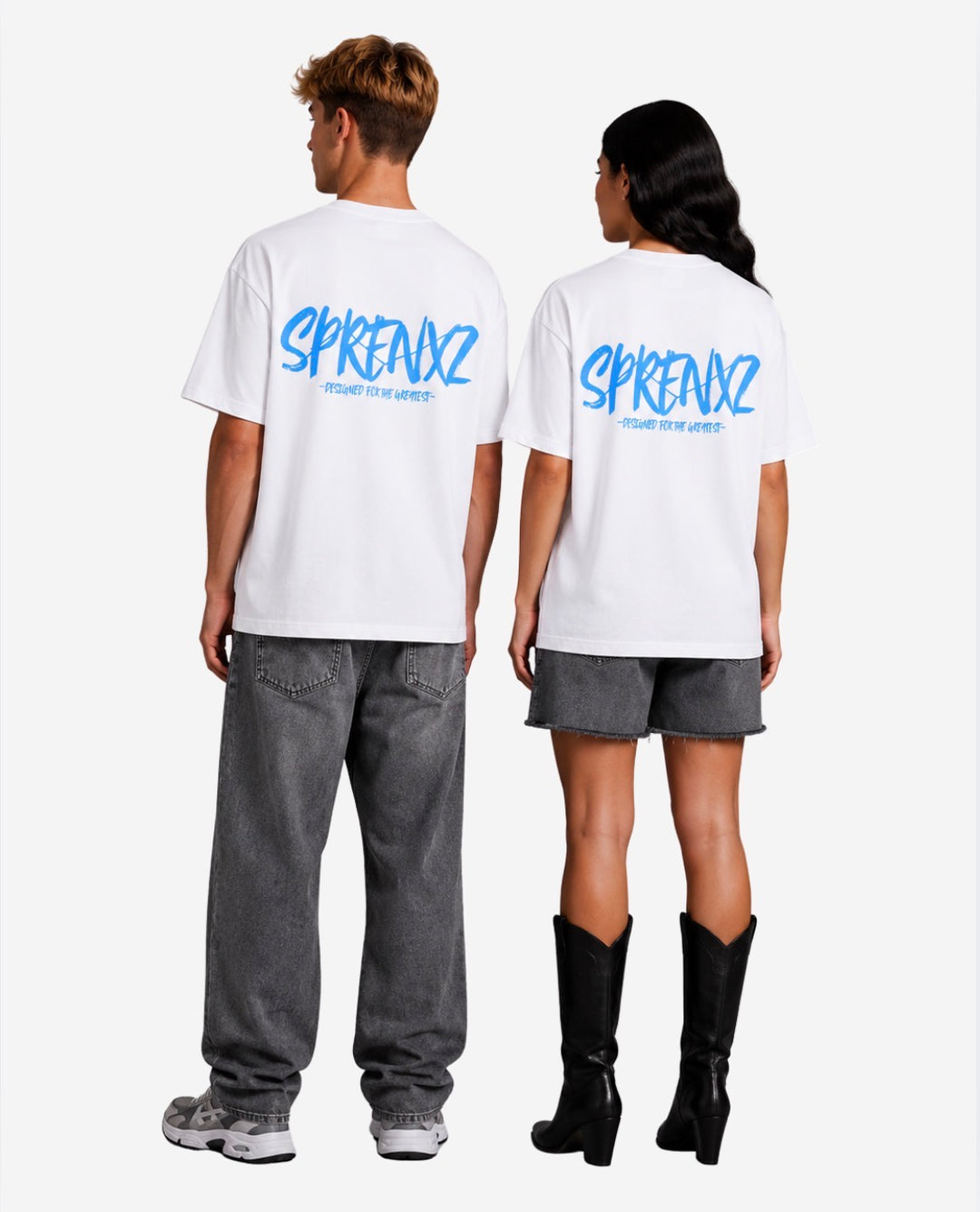 WIT/BLAUW T-SHIRT