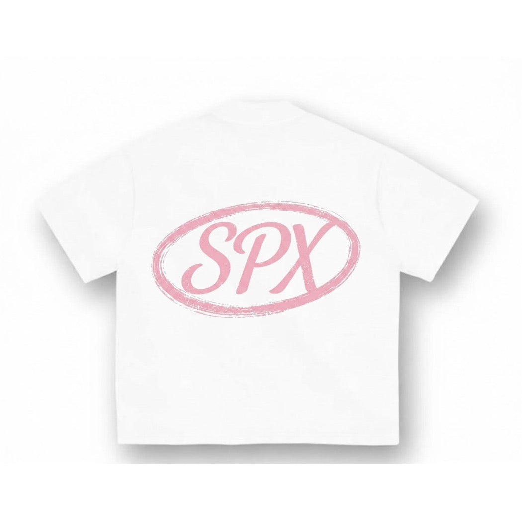 SPX T-SHIRT WIT/ROZE