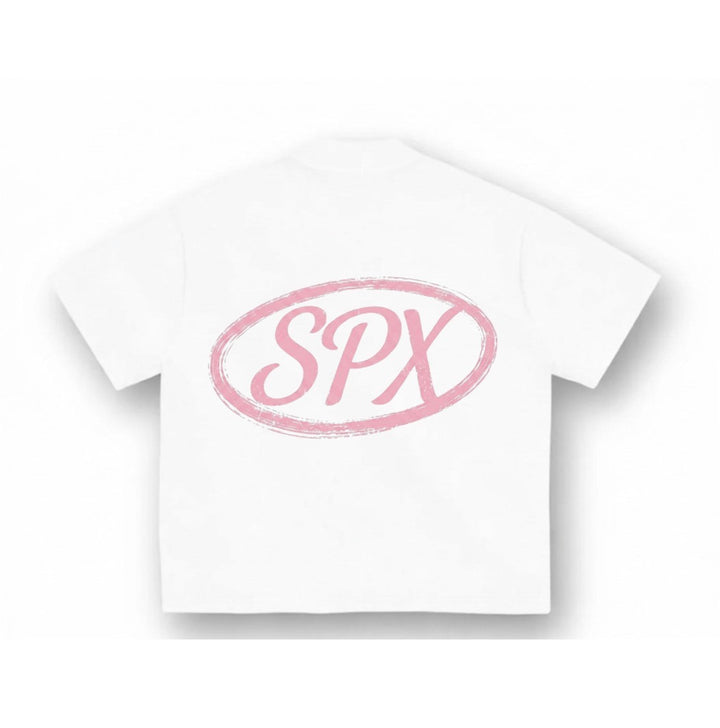 SPX T-SHIRT WIT/ROZE