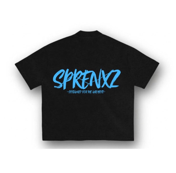 ZWART/BLAUW T-SHIRT