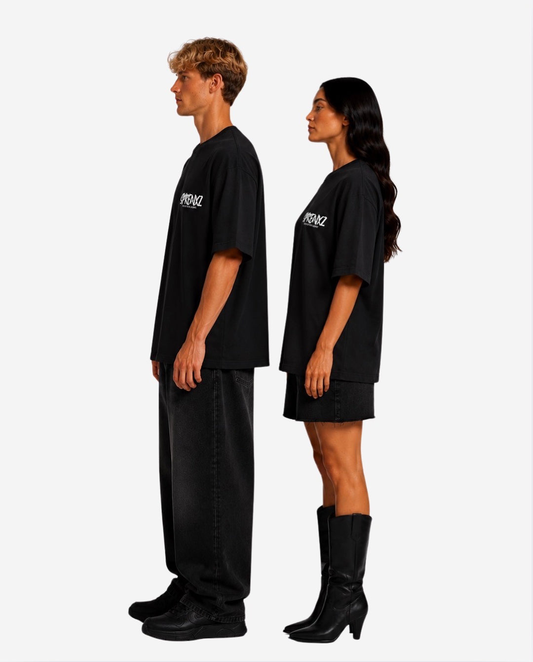 ZWART/WIT T-SHIRT