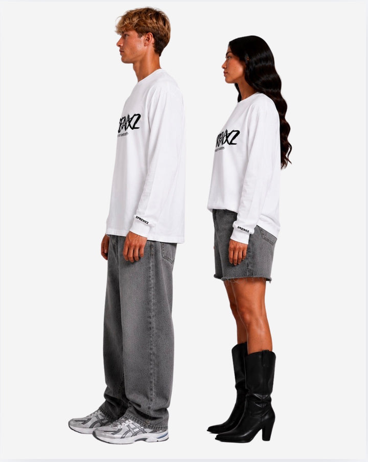 WIT/ZWART FRONT LONGSLEEVE
