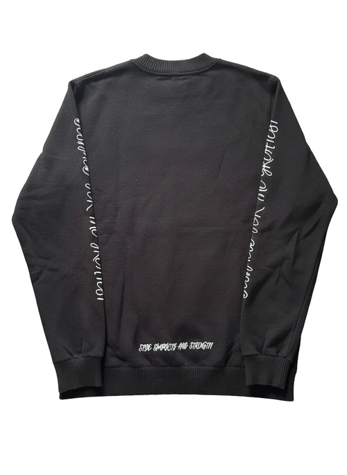 Black knitted embroidery longsleeve