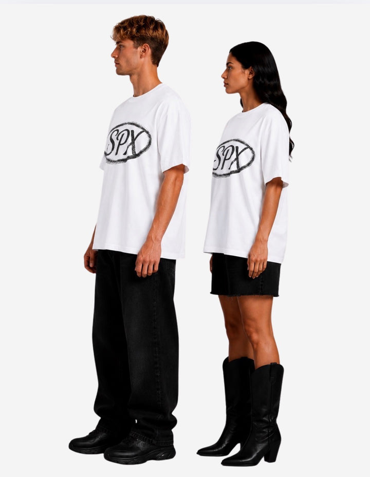 SPX T-SHIRT WIT/ZWART