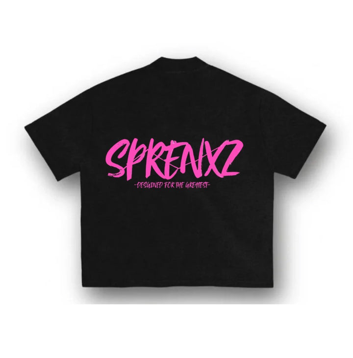 ZWART/ROZE T-SHIRT