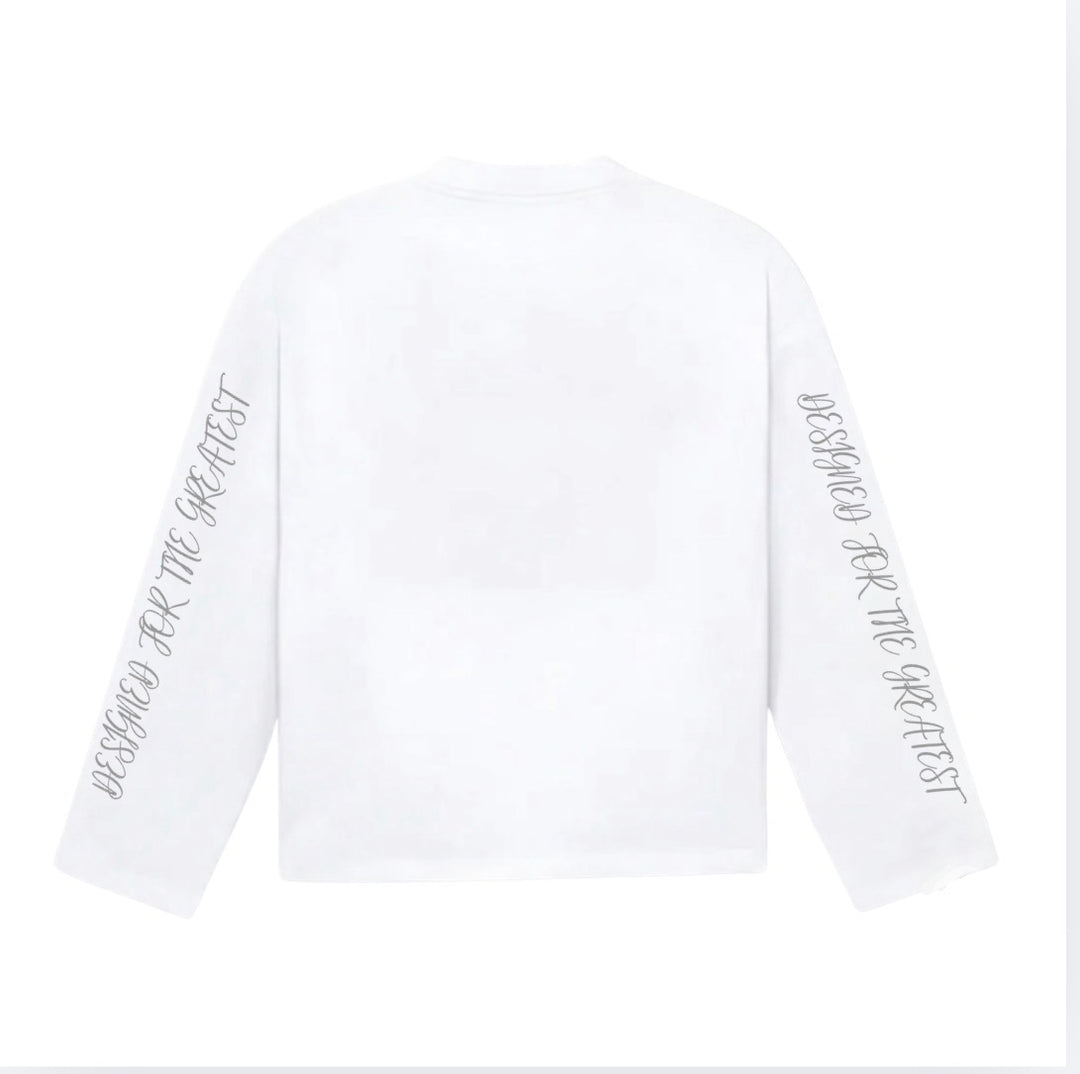 10213 WHITE/GREY LONG-SLEEVED SHIRT
