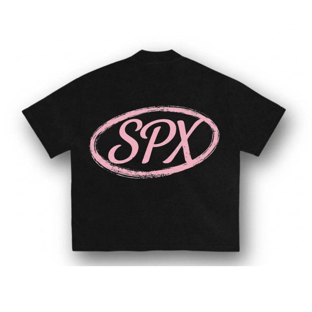 SPX T-SHIRT ZWART/ROZE