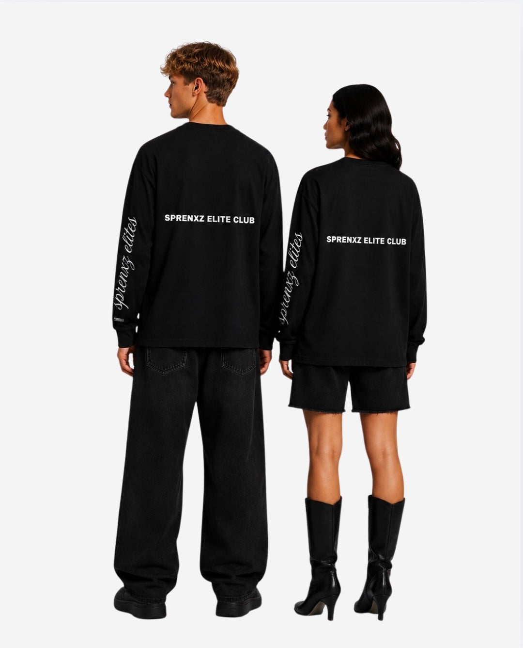 12345 SCHWARZ/WEISS LANGARM-SHIRT