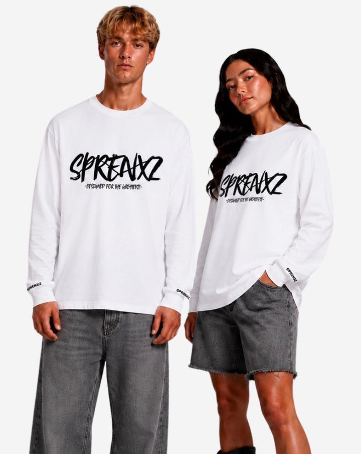 WIT/ZWART FRONT LONGSLEEVE