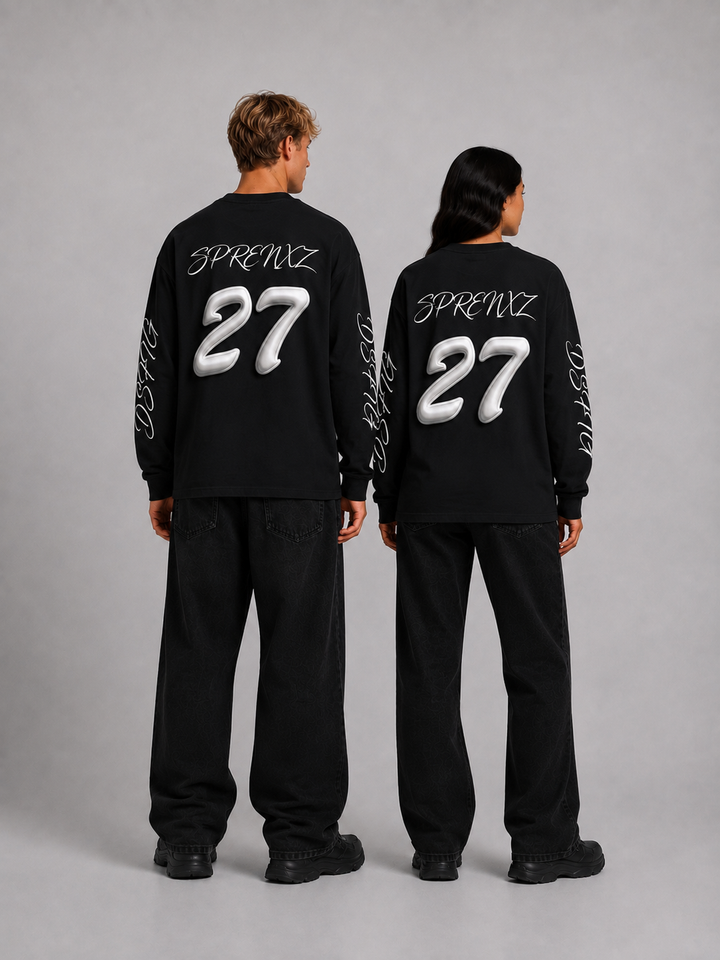 27 Zwart/Wit Longsleeve