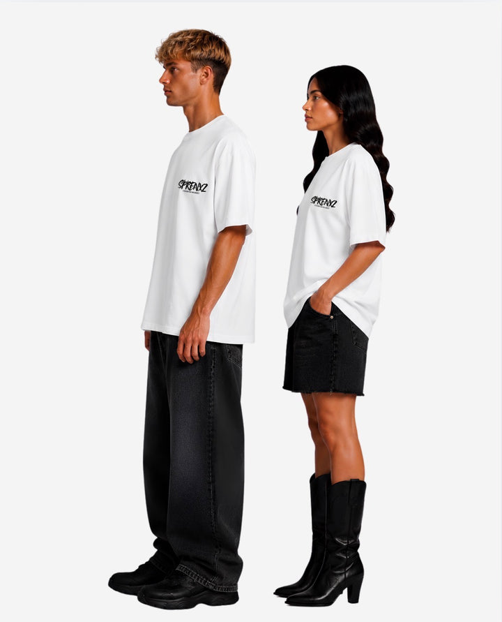 WEISS/SCHWARZES T-SHIRT