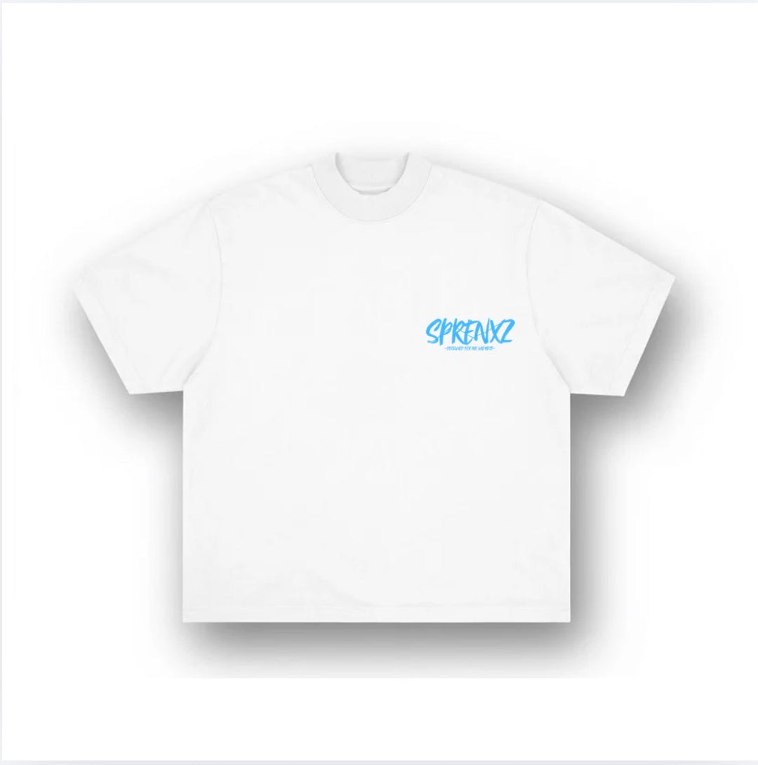 WIT/BLAUW T-SHIRT