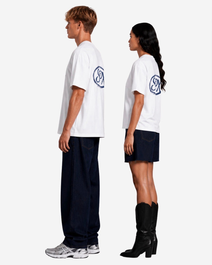 SPX T-SHIRT WIT/NAVY