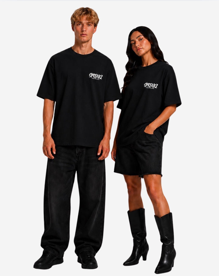 ZWART/WIT T-SHIRT