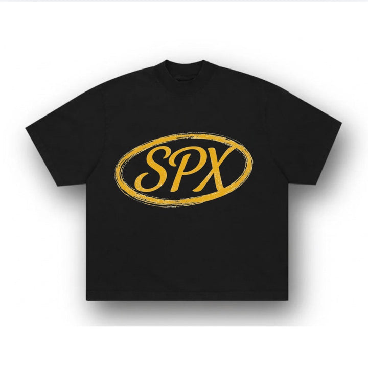 SPX T-SHIRT ZWART/GEEL