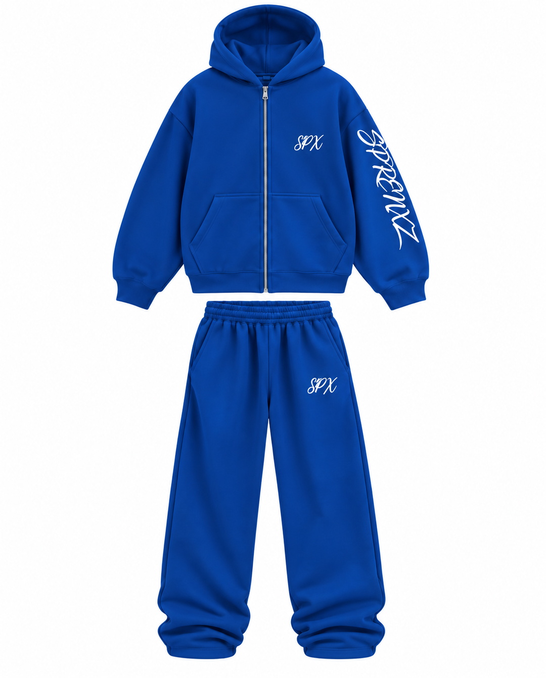 SPX 27 BLAUW/WIT OVERSIZED TRACKSUIT