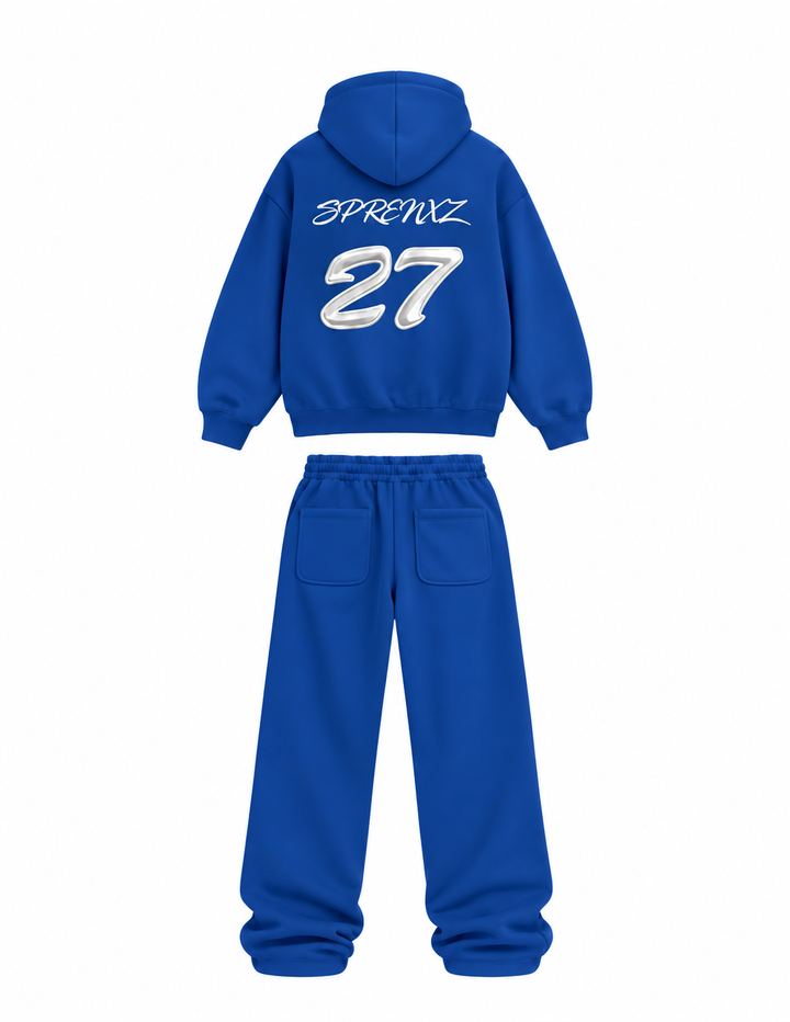 SPX 27 BLAUW/WIT OVERSIZED TRACKSUIT