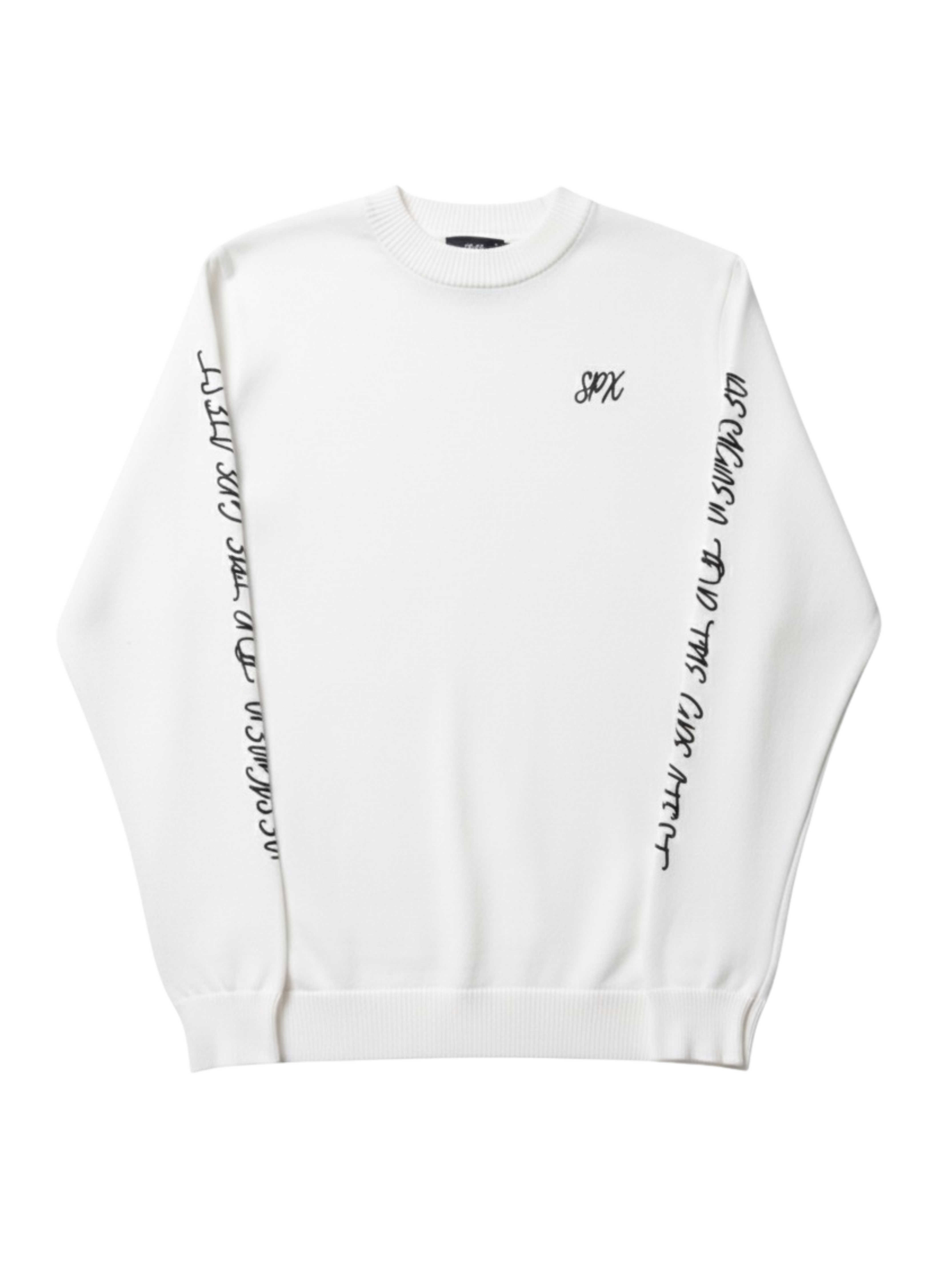 White knitted embroidery longsleeve