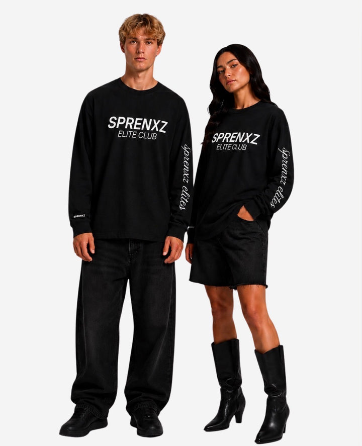 12345 SCHWARZ/WEISS LANGARM-SHIRT