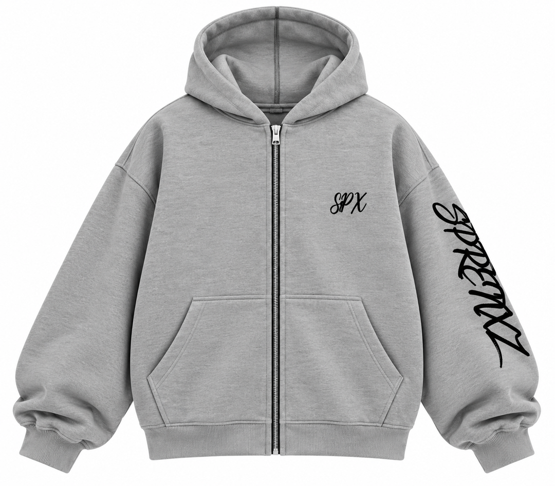 27 ZIP-UP HOODIE GREY