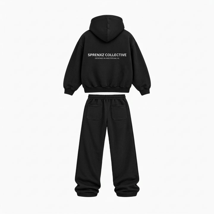 SPRENXZ COLLECTIVE TRACKSUIT ZWART/WIT