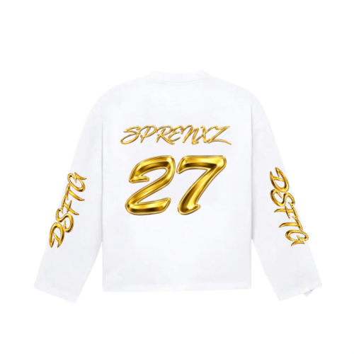 SPRENXZ 27 WIT/GOUD LONGSLEEVE