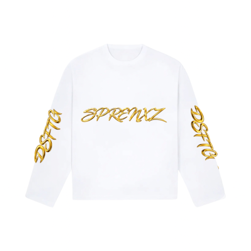 SPRENXZ 27 WIT/GOUD LONGSLEEVE