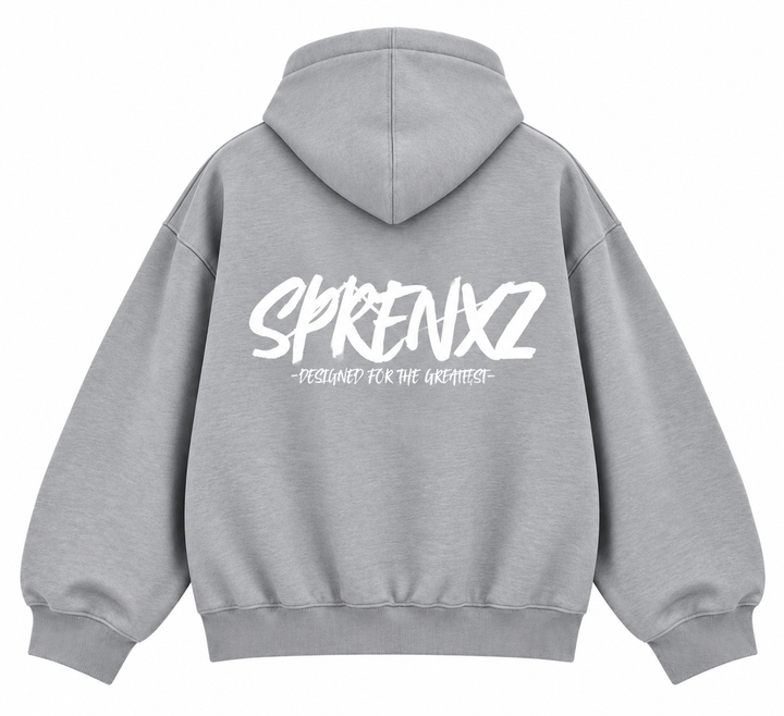 ZIP-UP HOODIE LIGHT GREY