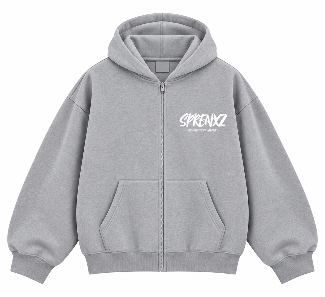 ZIP-UP HOODIE LIGHT GREY