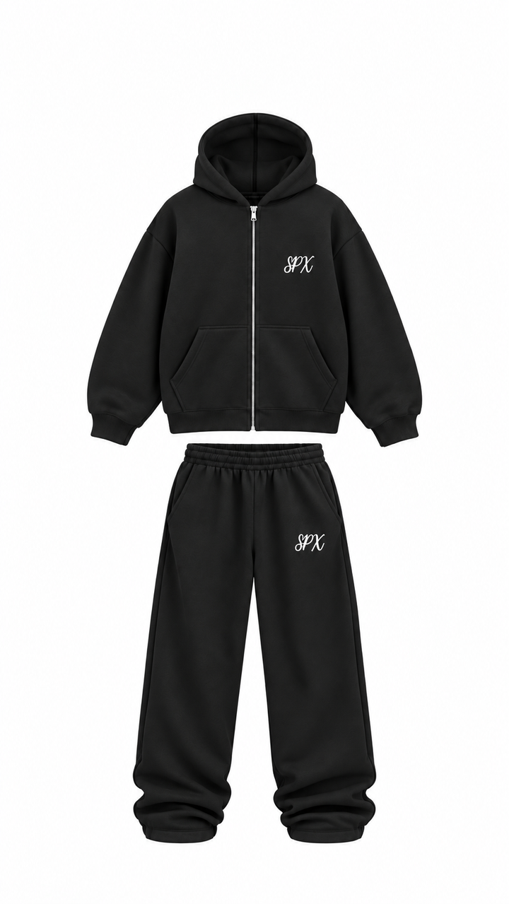 SPX OVERSIZED TRACKSUIT ZWART/WIT