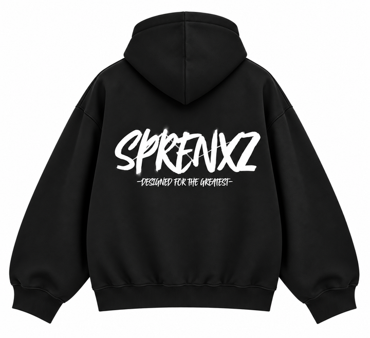 ZIP-UP HOODIE ZWART